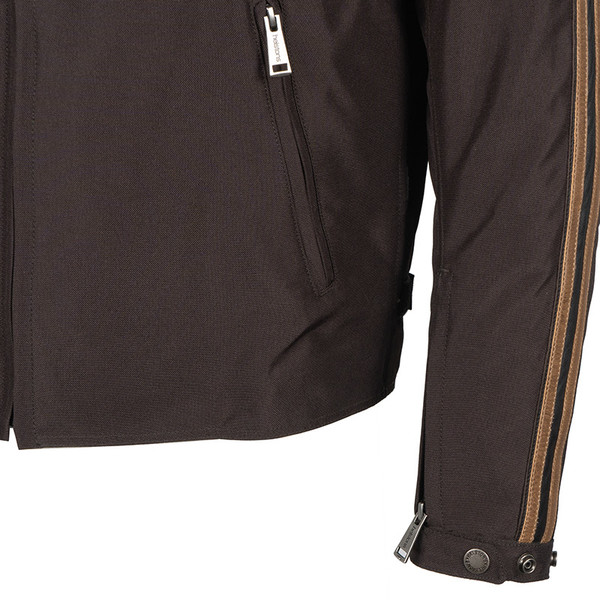 Helstons - Blouson Ace Tissu Cuir Marron