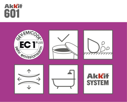 Akkit 601 sanitair siliconen antraciet 310 ml
