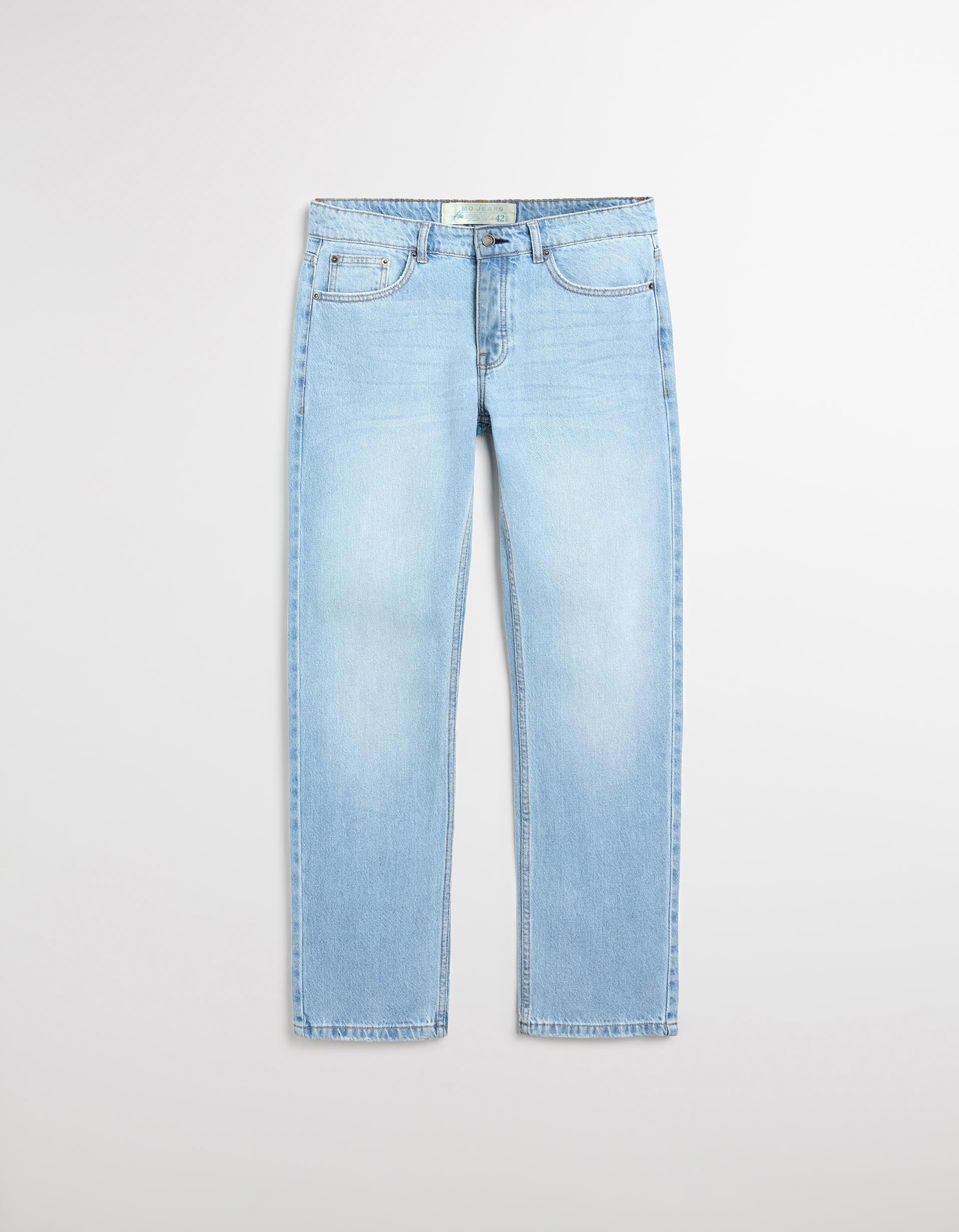 Calças de Ganga 'Straight Fit', Homem, Azul Claro