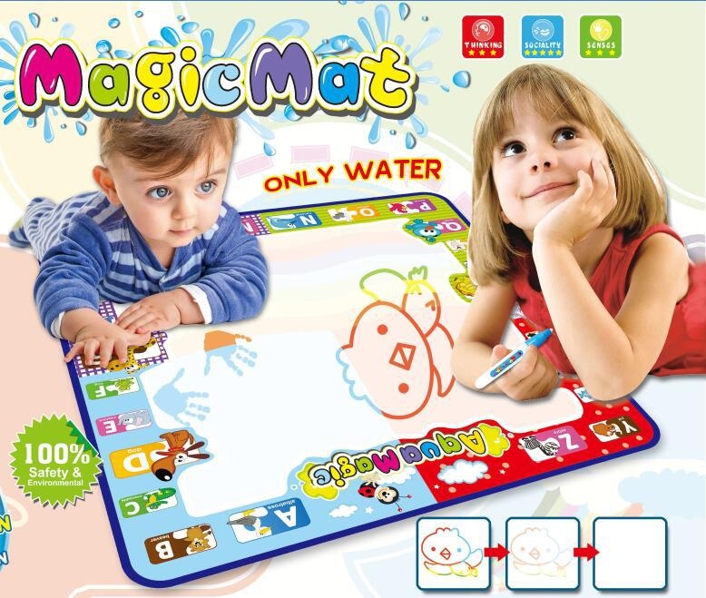 (30-tlg. Set) 78x78cm Magische Lern Spiel Zeichen Matte für Kinder   Diverse Formen / Stempel / Stifte