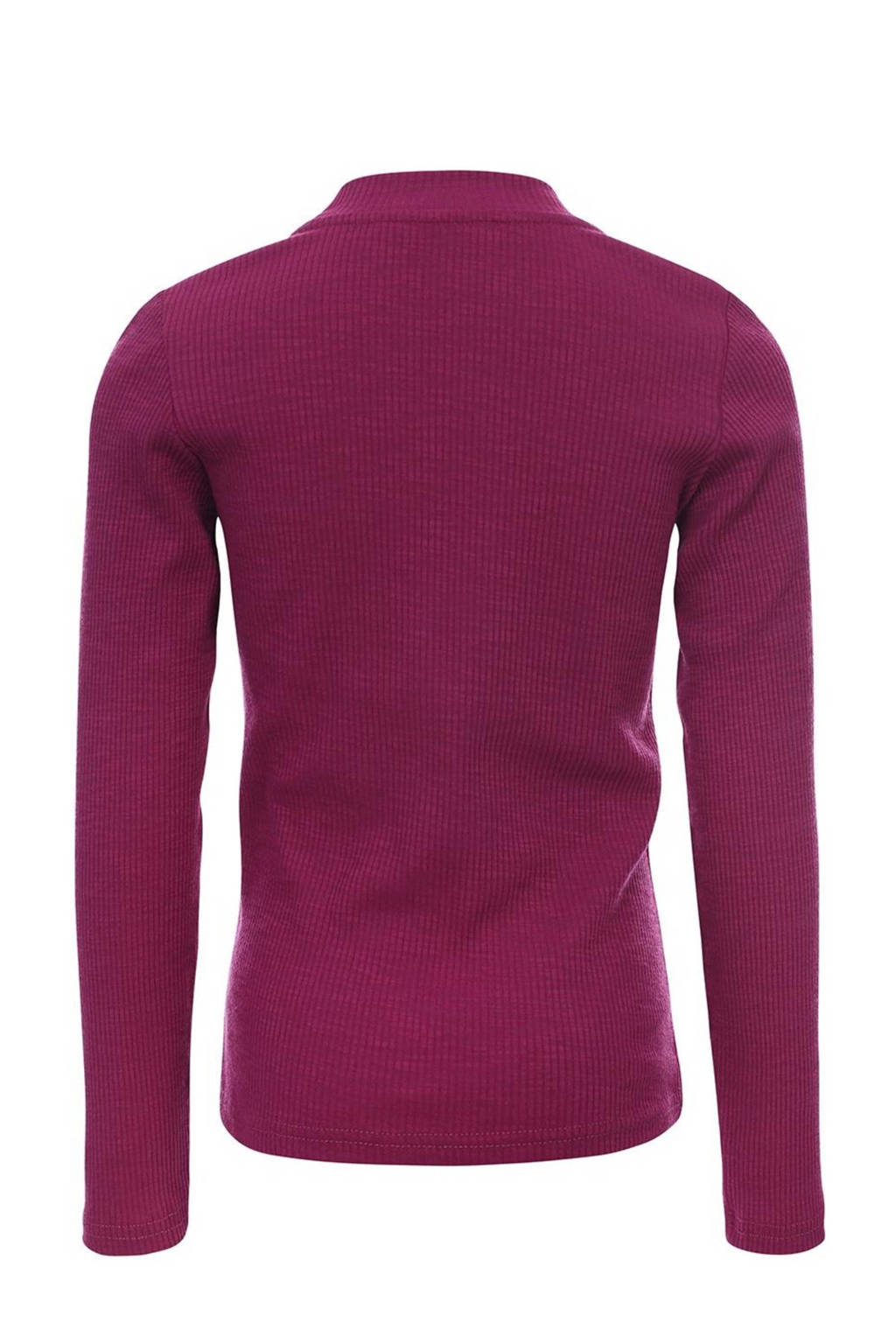 LOOXS longsleeve met borduursels donkerroze