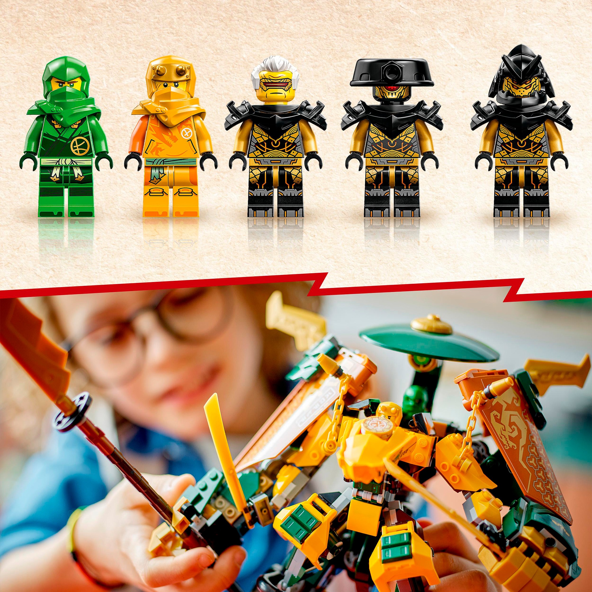 LEGO Konstruktionsspielzeug Ninjago Lloyds und Arins Training-Mechs