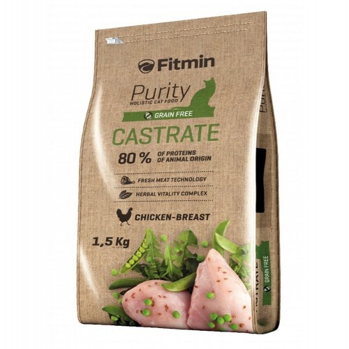 Ração para gatos Dibaq Fitmin Purity sem grãos, sabor frango, pato e porco.
