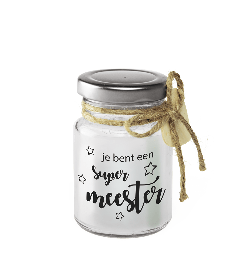 Sfeerlampje Super Meester 14cm