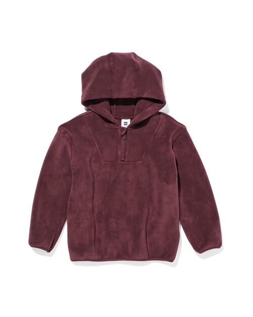 Sweat à capuche en polaire rouge