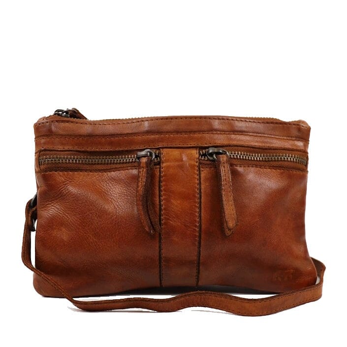 Bear Design Crossbody Tas Linda Cognac