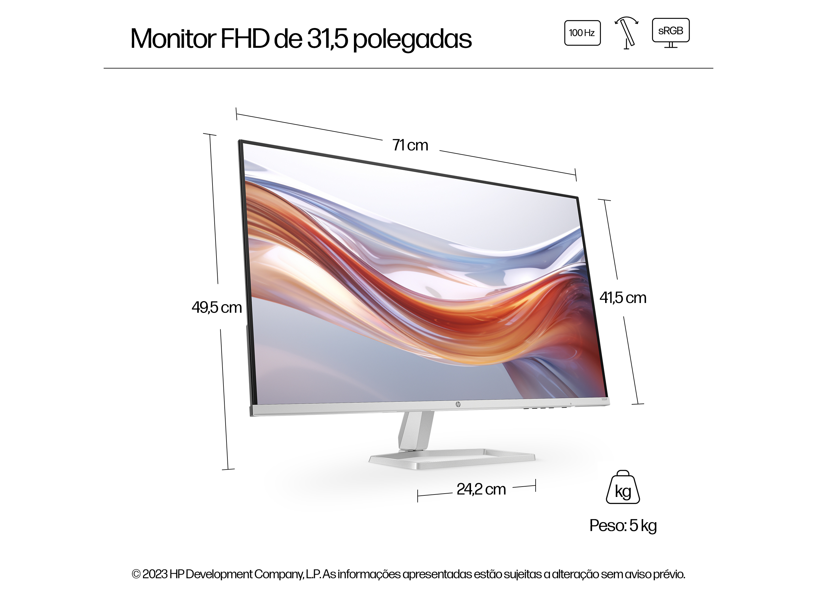 MONITOR HP SERIES 5 532SF (31.5'' FHD 100HZ)