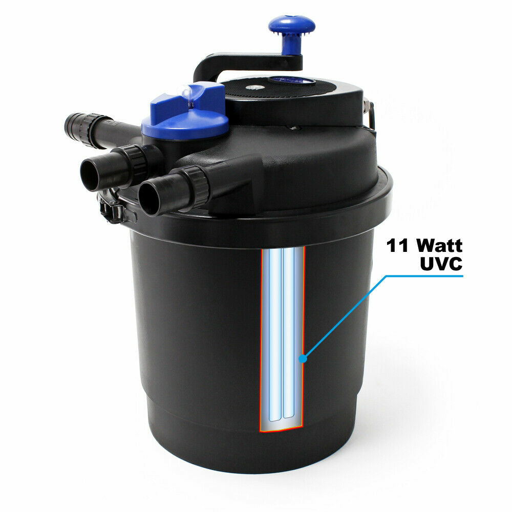 Filtre de bassin à pression uvc 11 watts jusqu'à 6000 litres