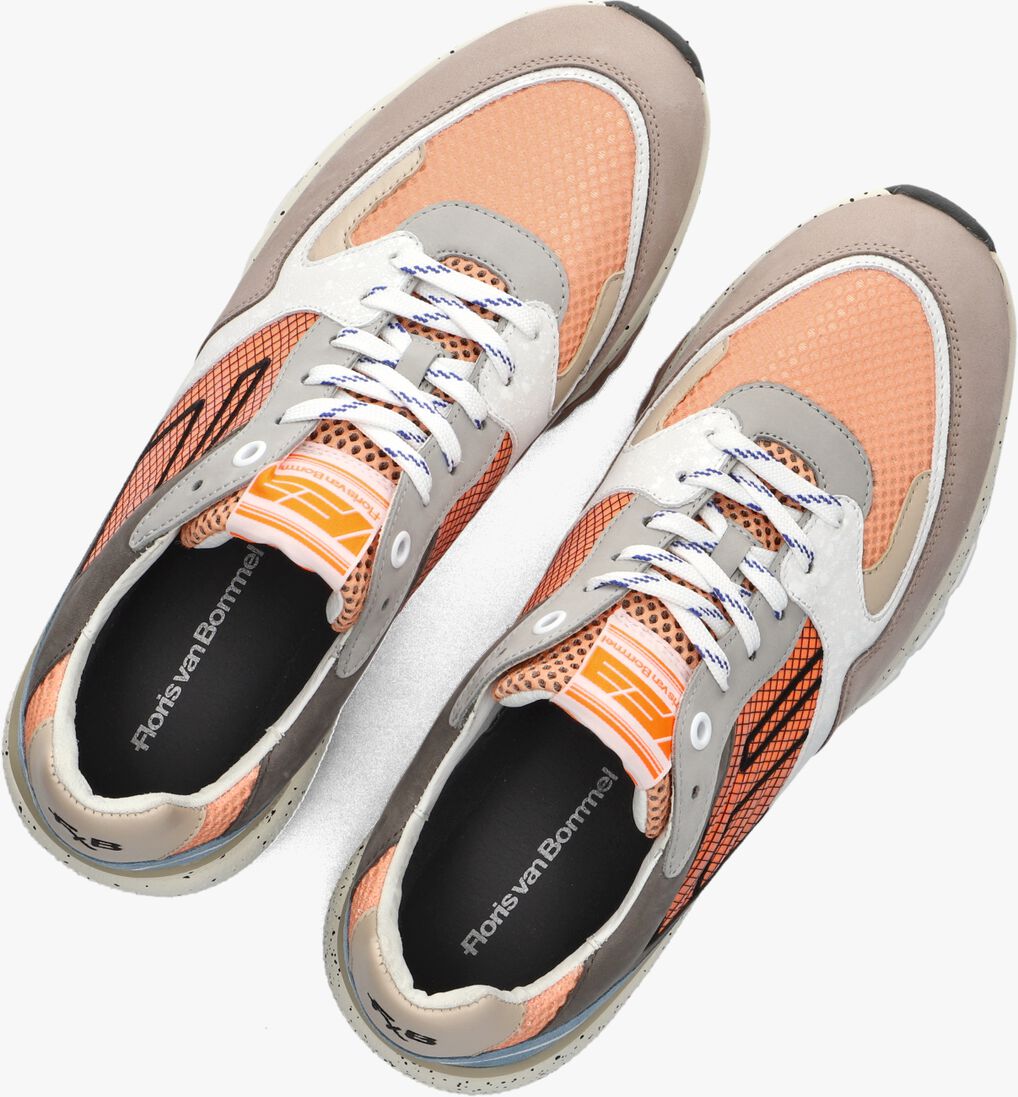 oranje floris van bommel lage sneakers sfm-10243 de treener