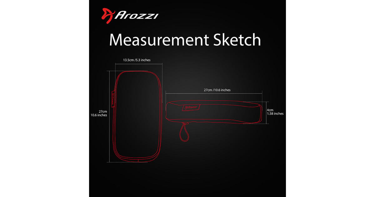 ArozziMemory Foam Armrest Pads polssteun  (Zwart)