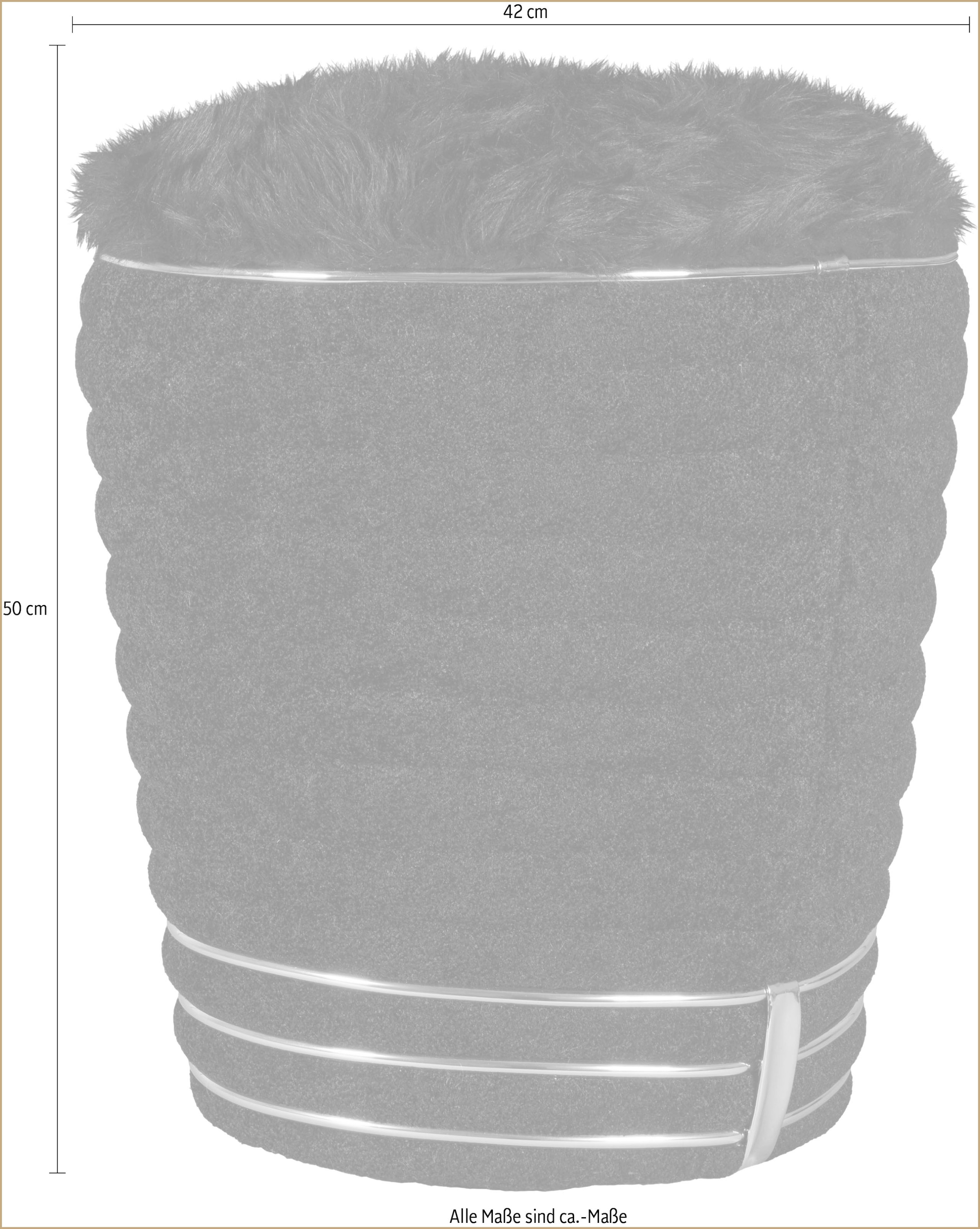 Kayoom Sitzhocker »Hocker Doric, trendiger Look, ästhetische Farbgebung, schöne Steppung« 1 Stk. tlg. komfortabel, hochqualitativ, pflegeleicht, hochwertige Materialien