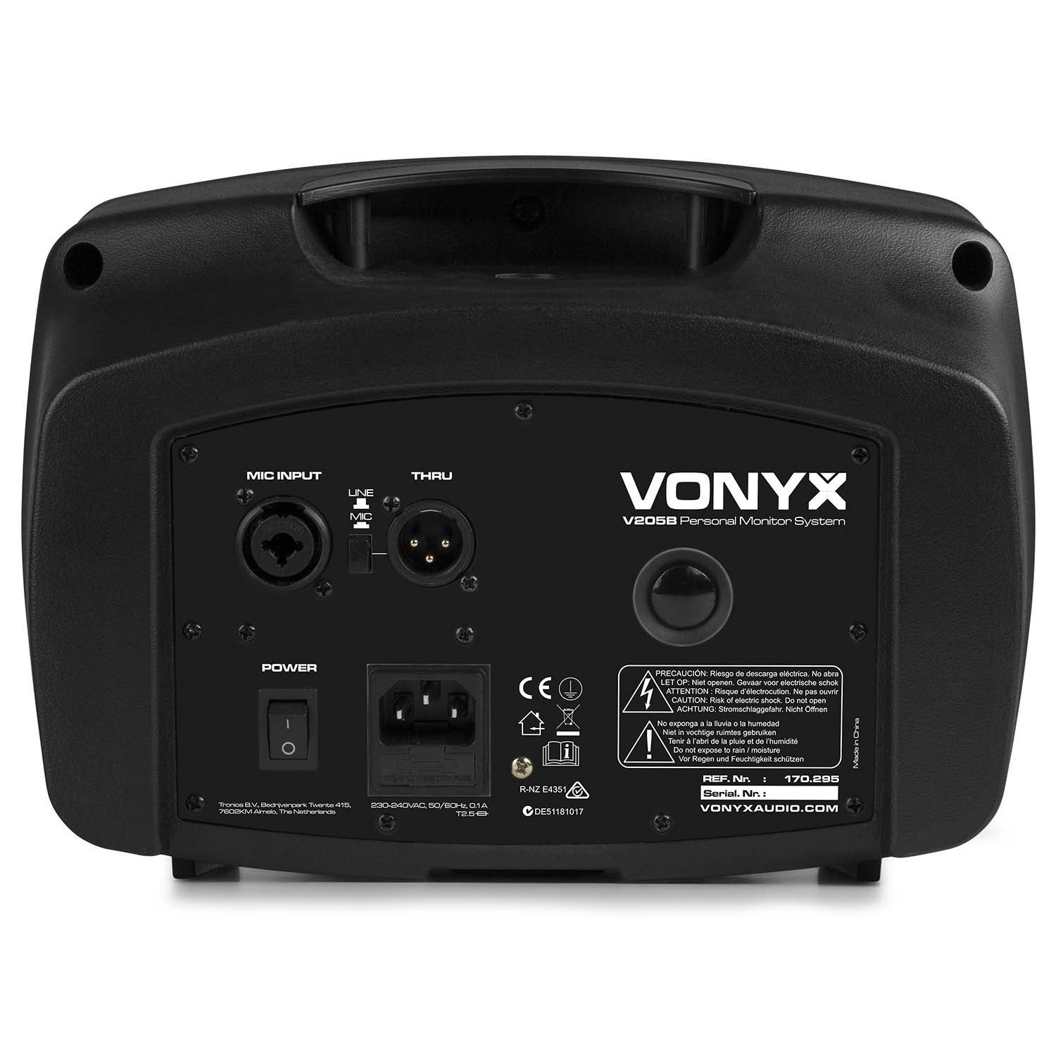 Vonyx V205B actieve monitor met USB/Bluetooth