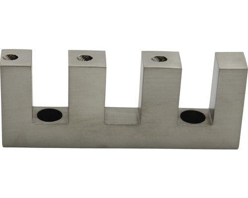 Plafondbeugel helder 3-spoor voor Kopenhagen RVS look 32 x 11 mm