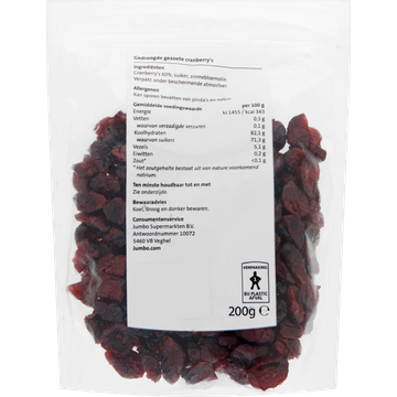 Jumbo Gedroogde Cranberry's 200g