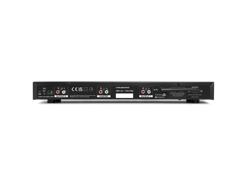 Vonyx Audio-Player Pro VX2USB 2-Kanal USB-SD-BT-Player in einem kompakten 1HE-Gehäuse