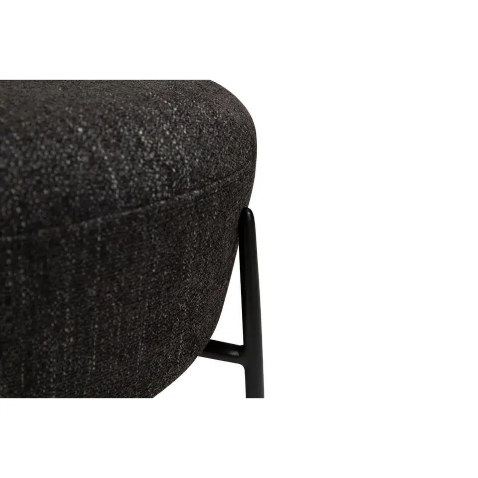 Hioshop Orbit Dan-Form poef bouclé zwart
