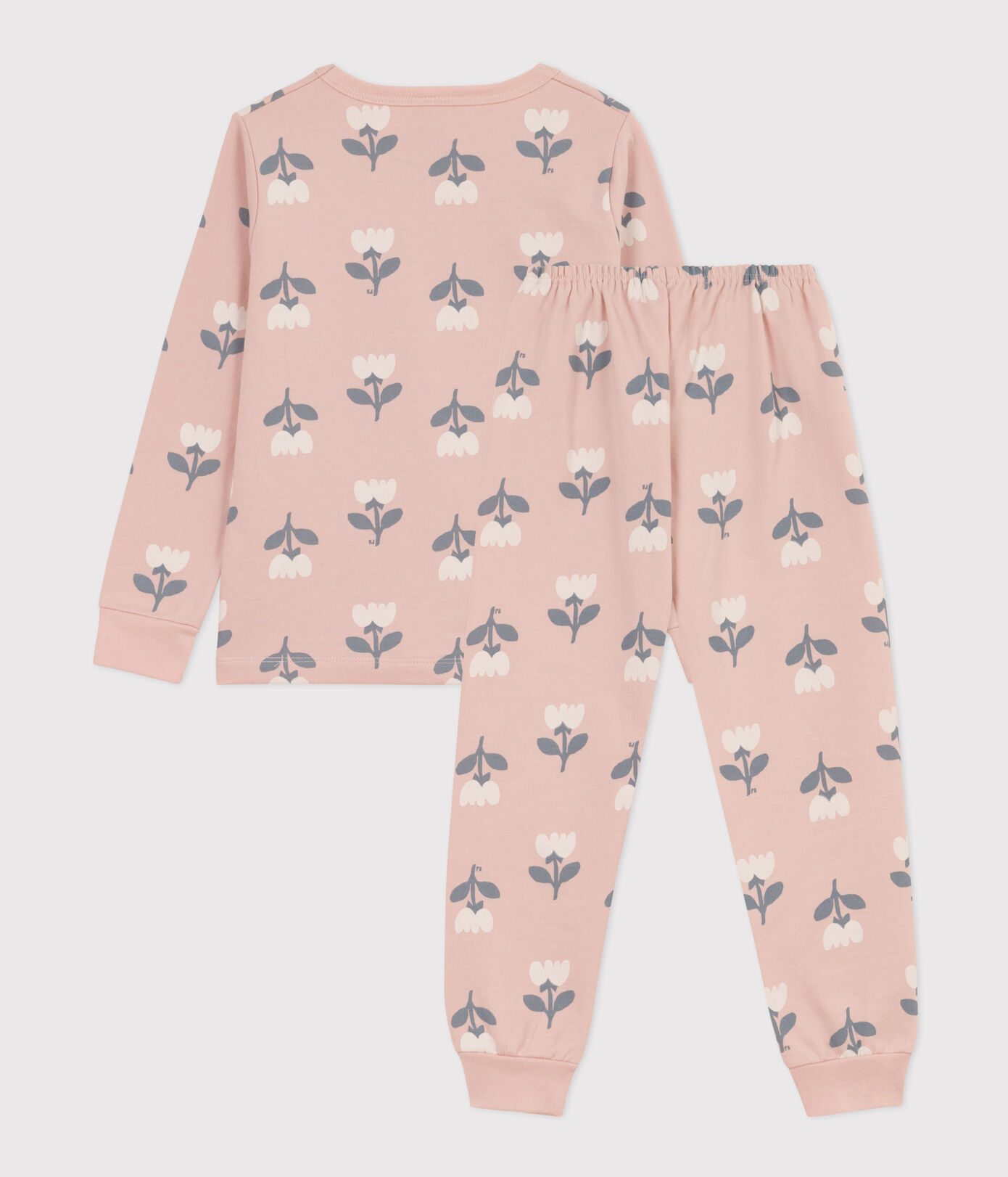 Pyjama tulipes en molleton petite fille