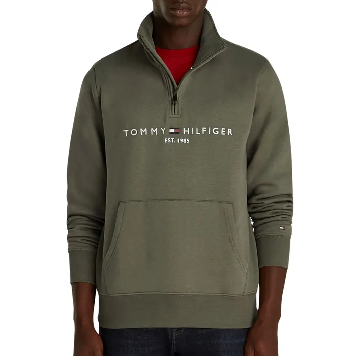 Tommy Hilfiger Logo Mock Neck Sweater Heren