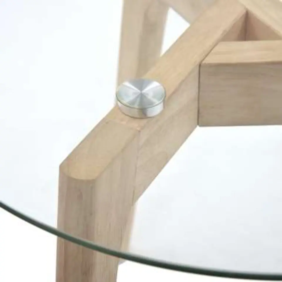 vidaXL - Bijzettafel - Transparent - Glas