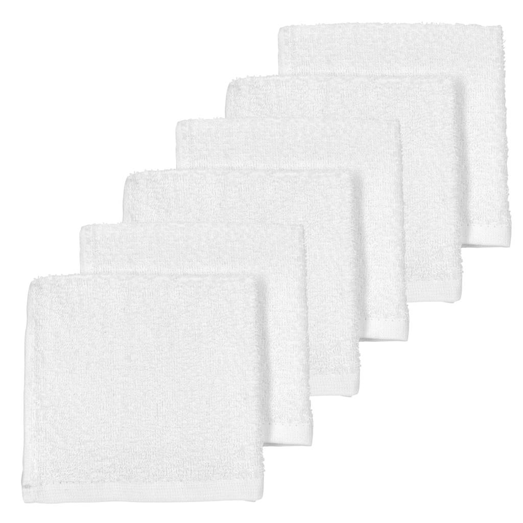 Beste doekjesbasic badstof monddoekje - set van 6 wit