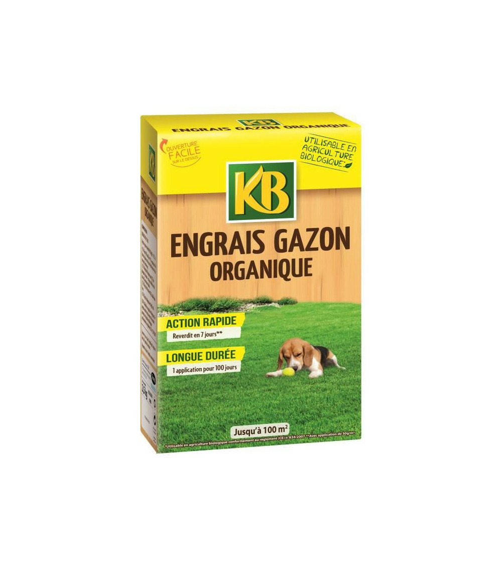 Engrais gazon organique bio - 100 m²