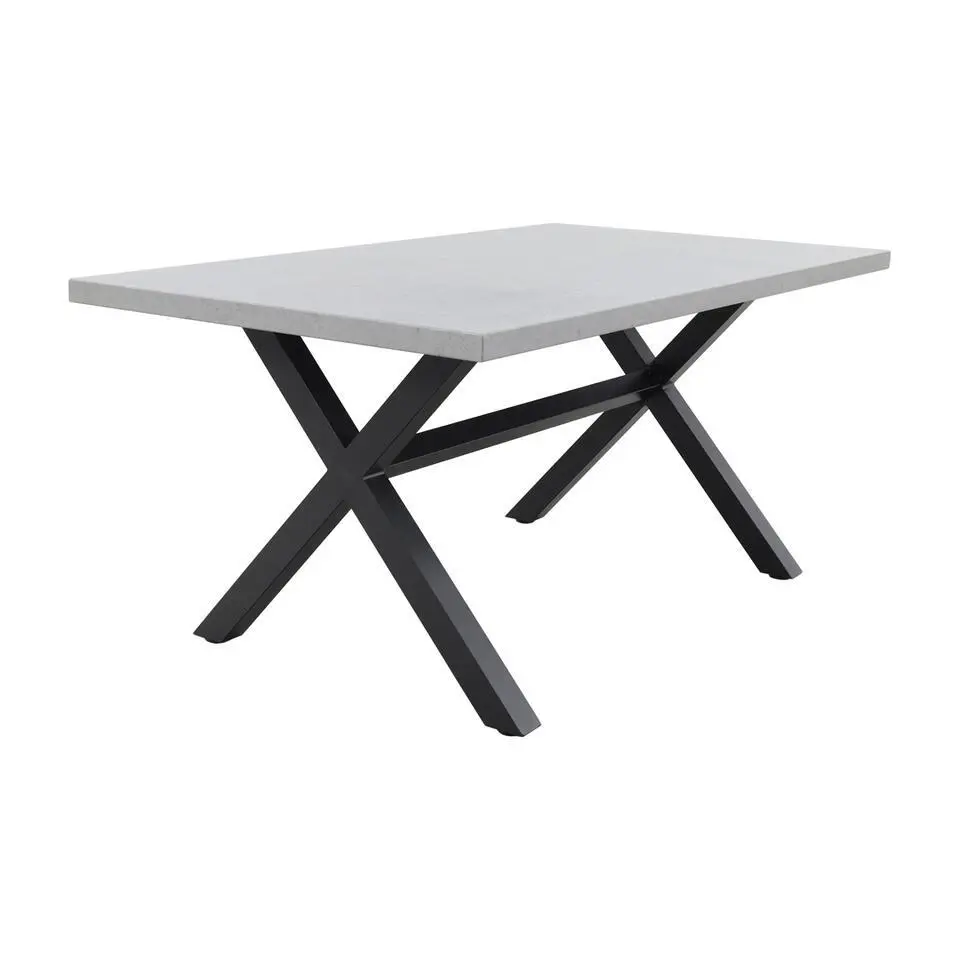 Verona betonlook tuintafel 160 x 90 cm. - Black