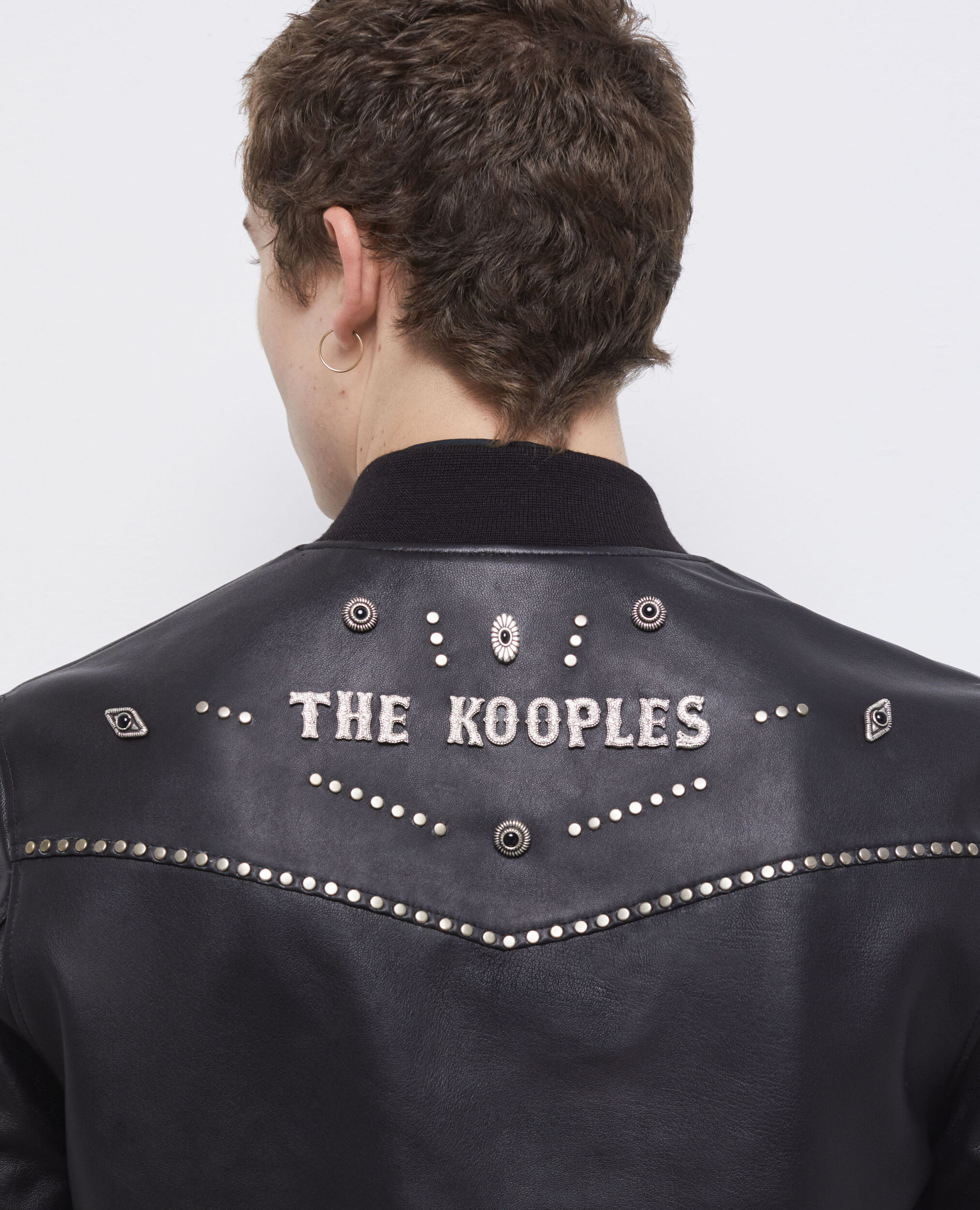Blouson en cuir noir