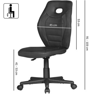 Drehstuhl schwarz/ dunkelblau