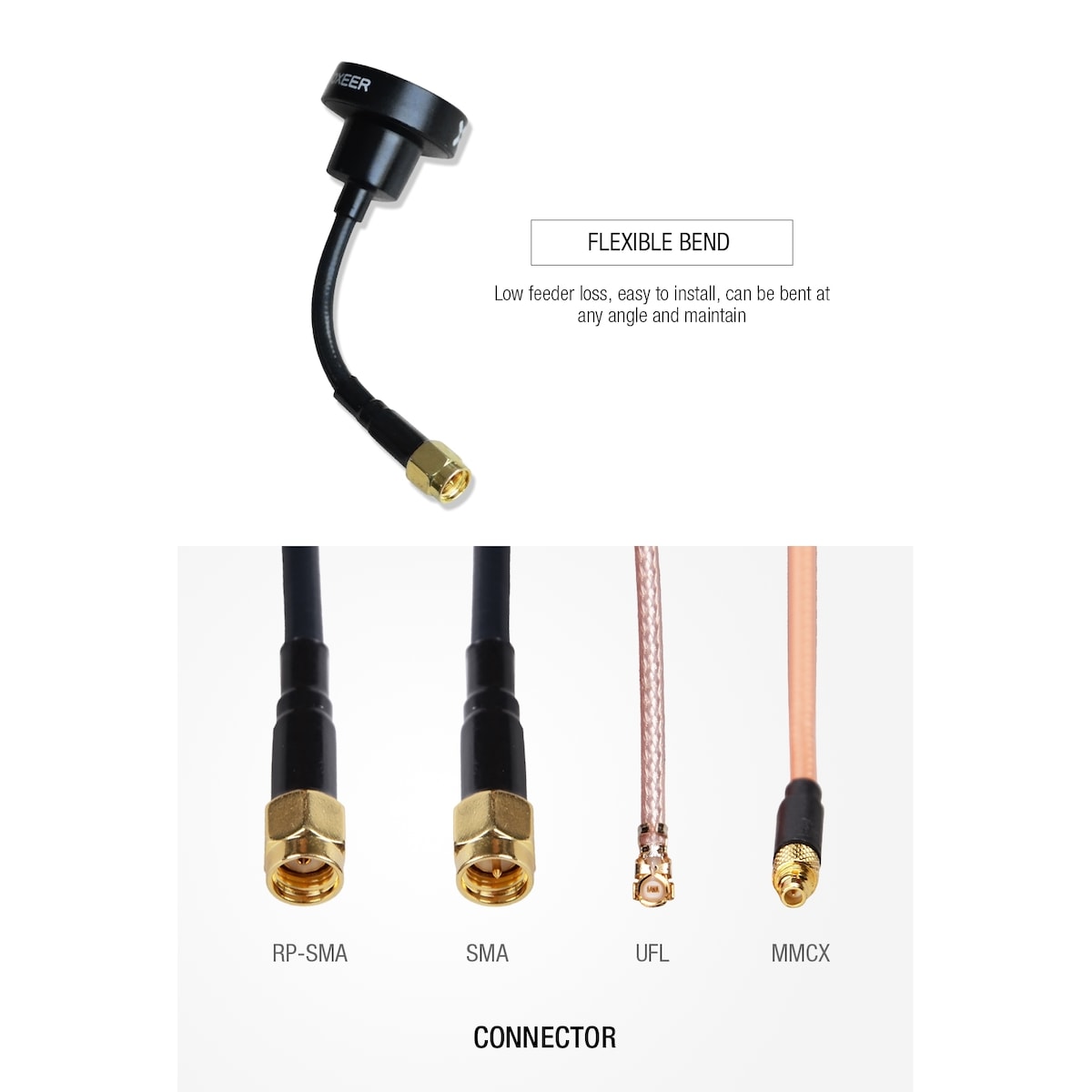 Foxeer pagoda pro 5.8ghz rhcp short sma black