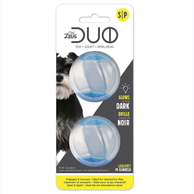 Zeus Duo Spielzeug-Ball Squeak & Glow 2Stk. Ø6.3cm