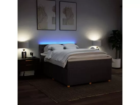 Sommier à lattes de lit avec matelas Marron foncé 160x200 cm