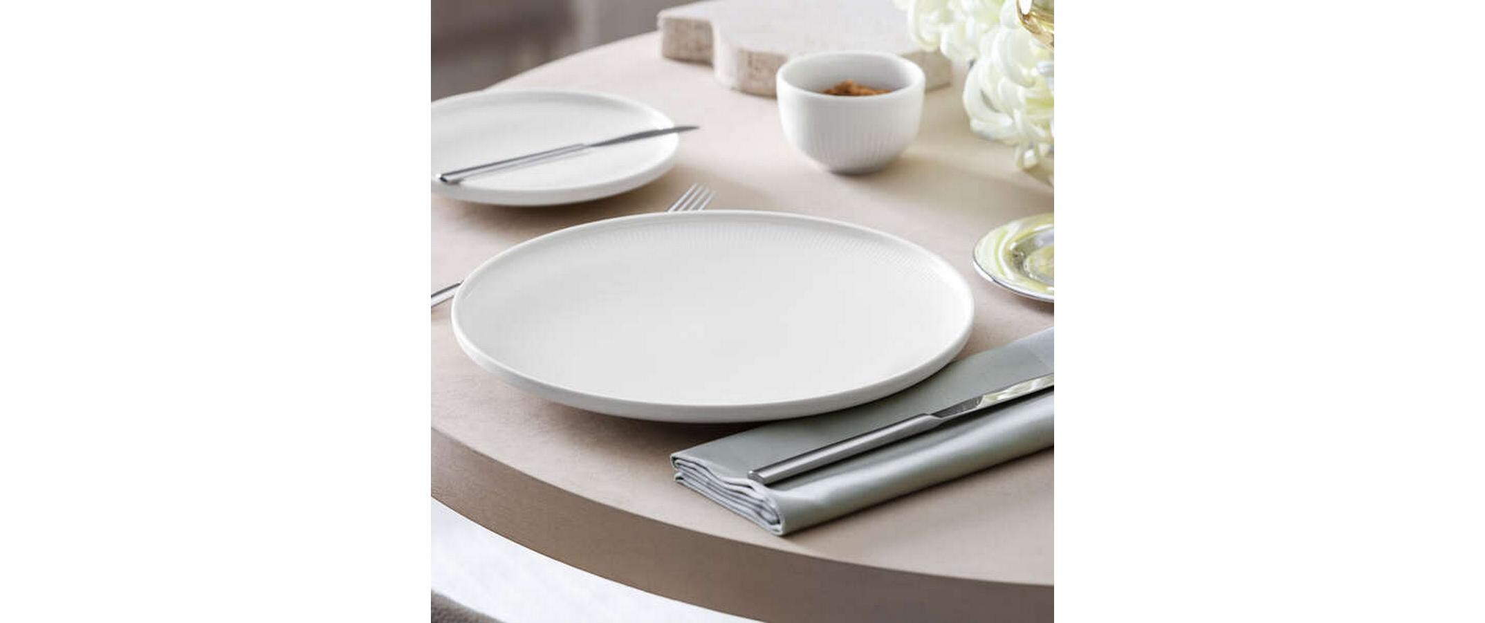 Speiseteller Afina Ø 27 cm, 6 Stück,Weiss<br>Teller-Set aus Porzellan