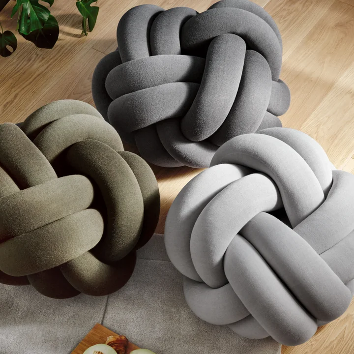 Design House Stockholm - Knot Kissen XL, grau