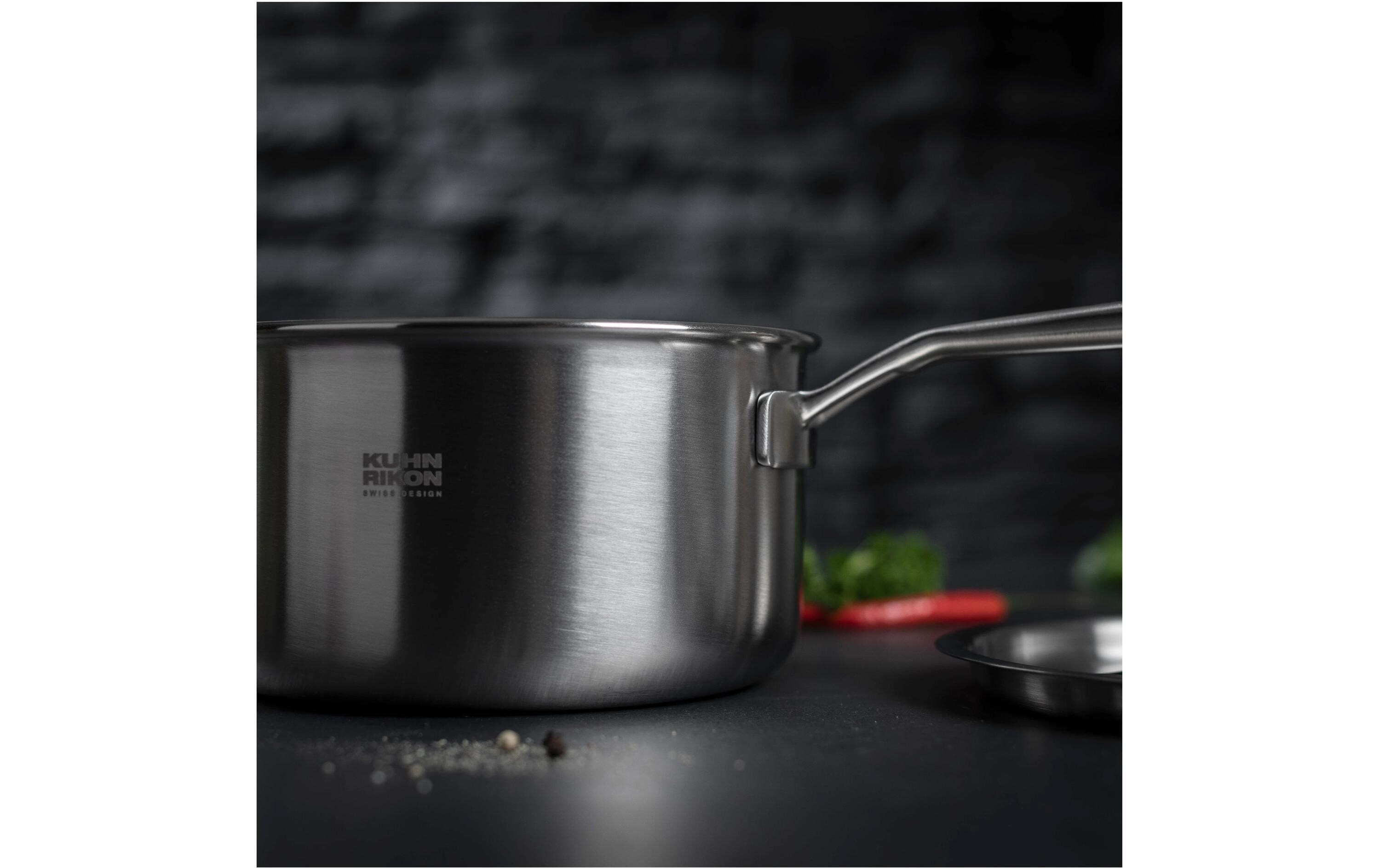 Kochtopf-Set Fiveply 3-teilig<br>Stielkasserolle und Kochtöpfe
