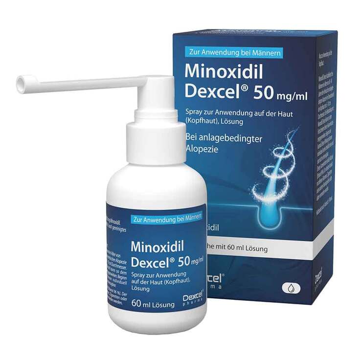 Minoxidil Dexcel 50 mg / ml Spray z.Anw.a.d.Kopfhaut, 60 ml