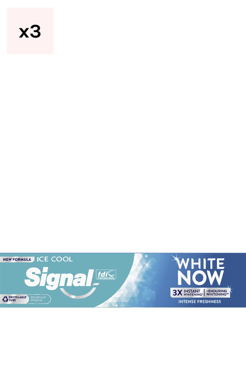 Dentifrices fraîcheur- White Now- Ice Cool - 3 x 75 ml