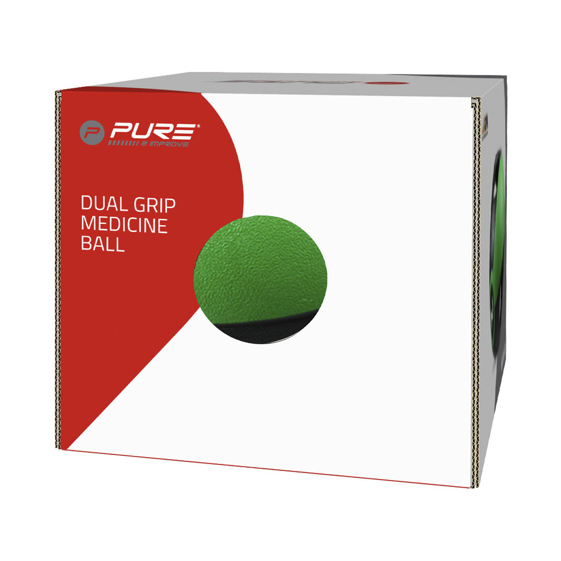 PURE2improve Medizinball mit Griffen 2kg