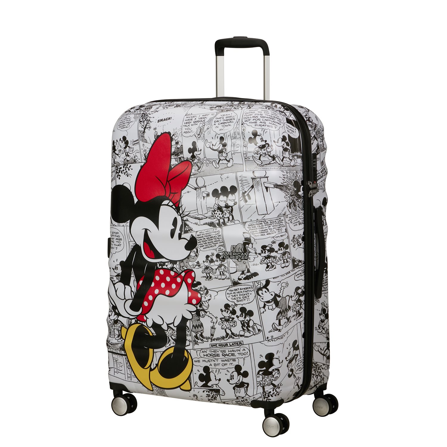 American Tourister Wavebreaker Disney Spinner 77/28 TSA minnie comics white