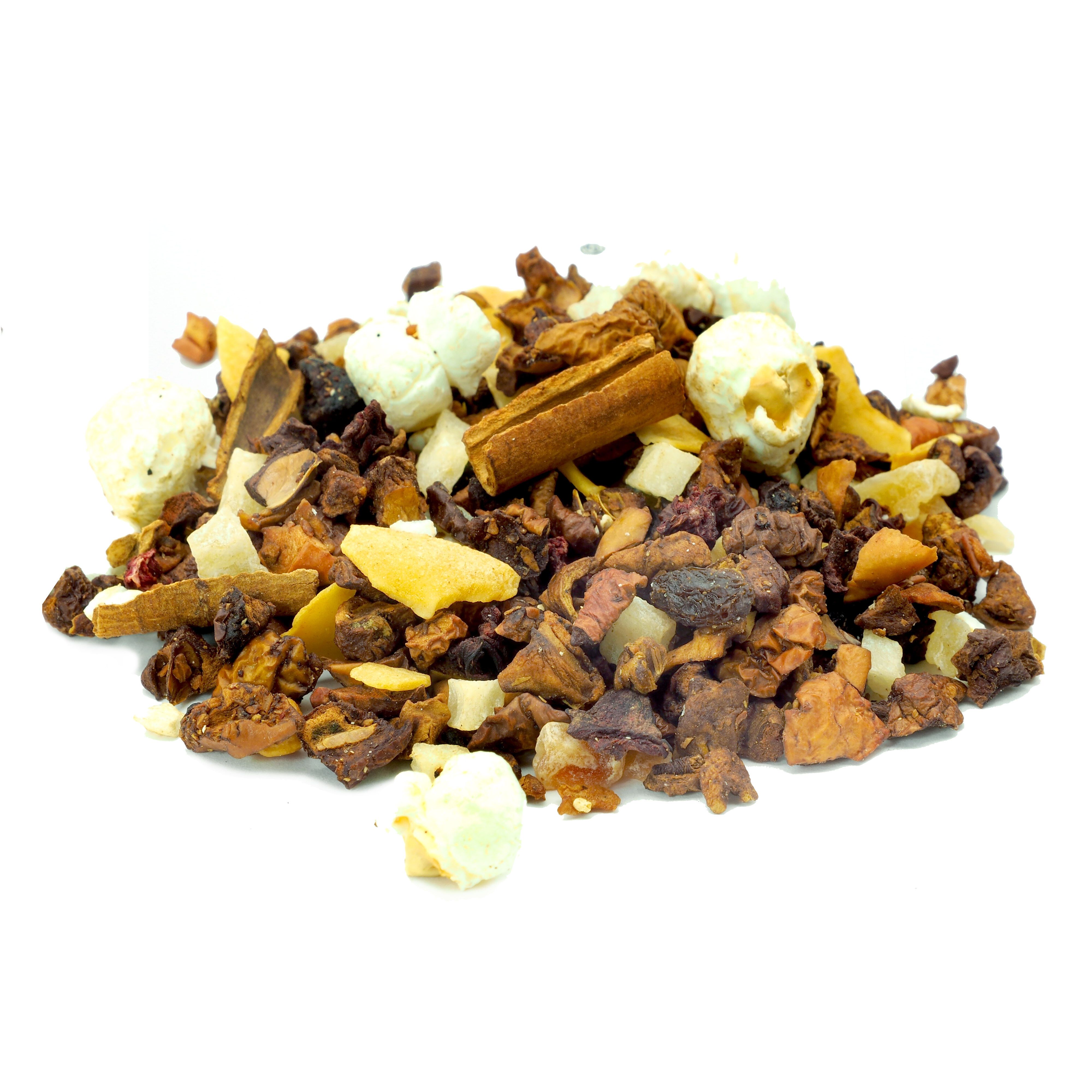 tea4me Knusperhäuschen Früchtetee mit Popcorn und Mandel