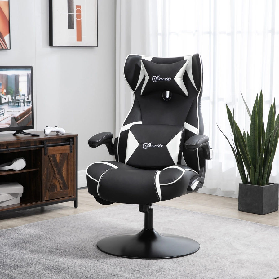 Vinsetto Gamingsessel mit Lautsprecher weiß, schwarz
