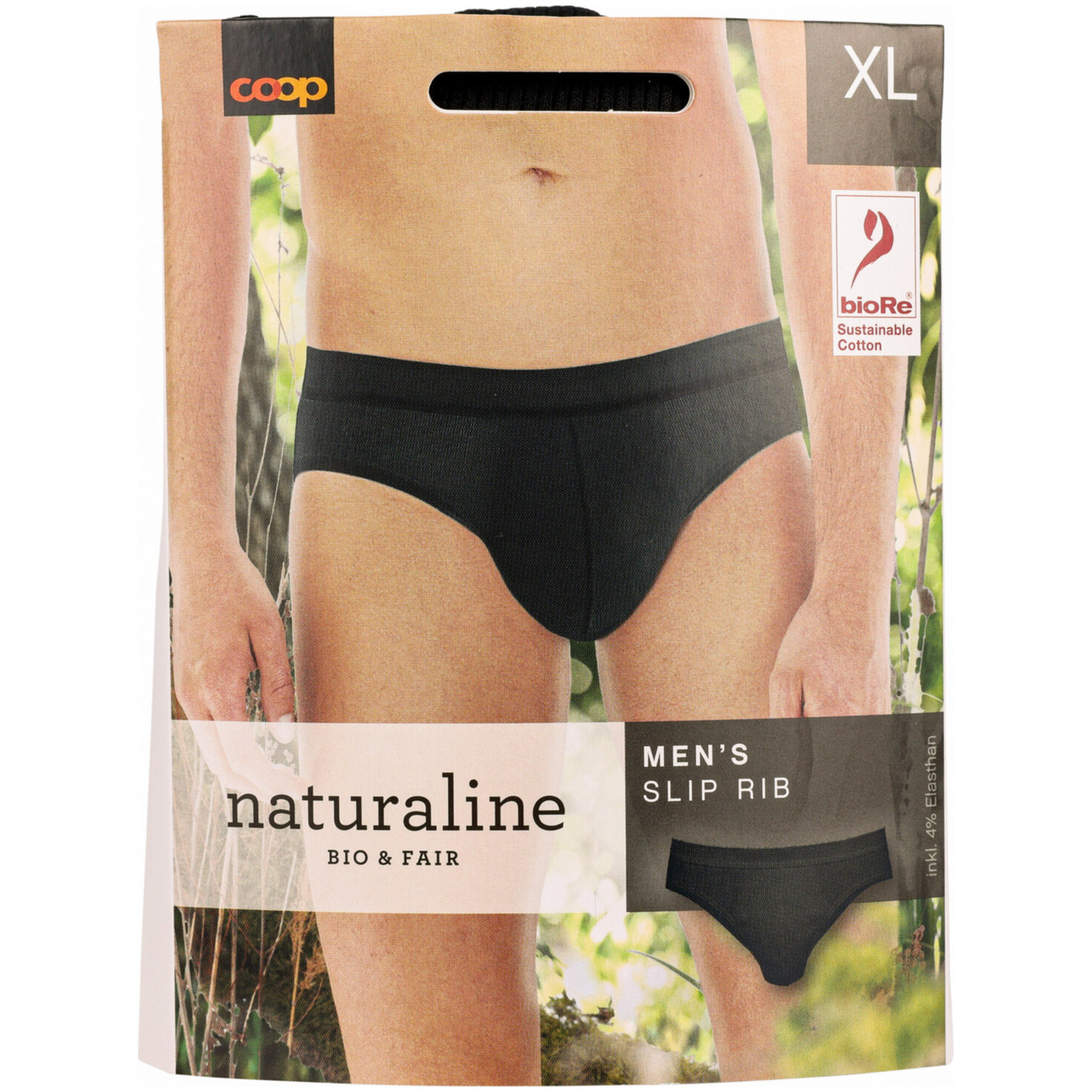Naturaline Herren Slip Schwarz XL
