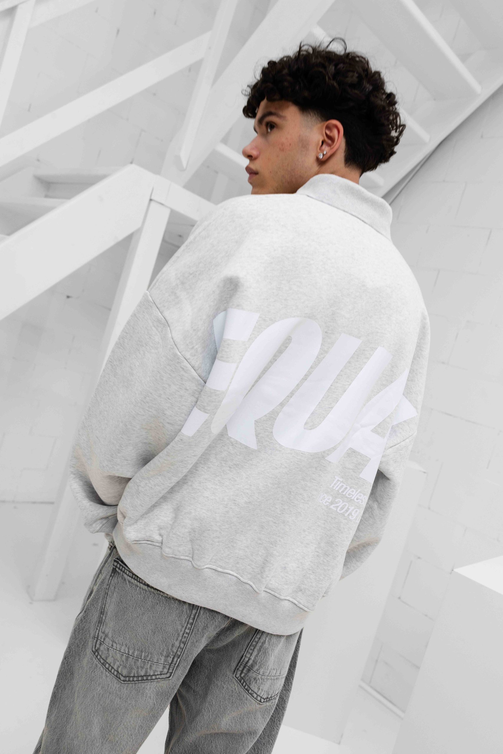 Equalité Elia Polo Sweater Heren Lichtgrijs