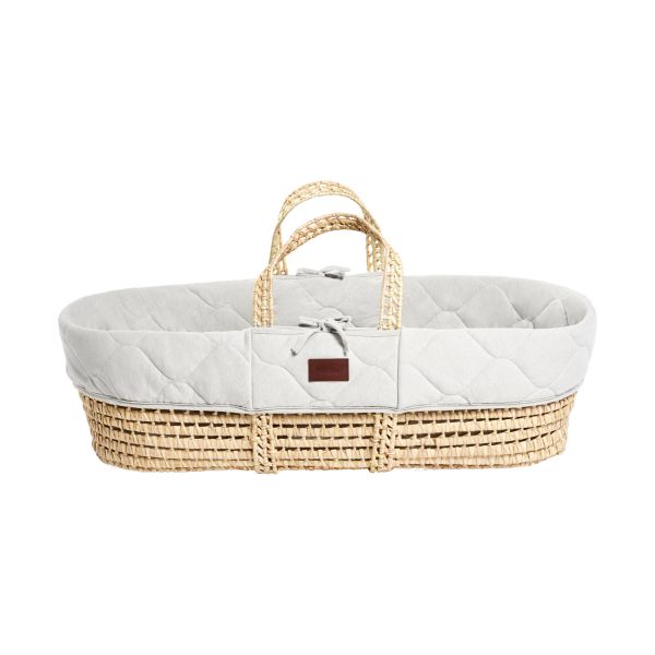 Snuz Natural Knitted Moses Wieg met Matras Dove