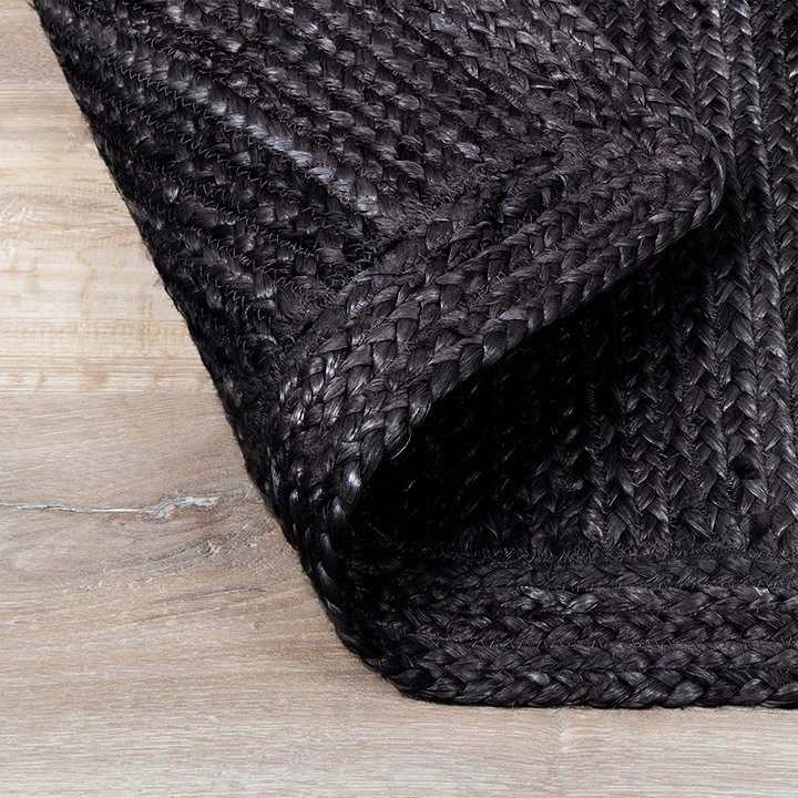 Jute vloerkleed Fair - Zwart  | 100% natuurlijk