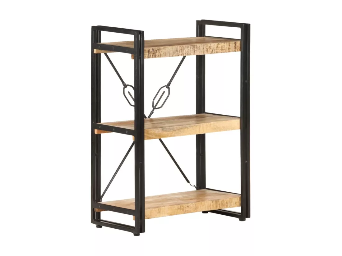 Bibliothèque à 3 niveaux 60x30x80 cm Bois de manguier massif