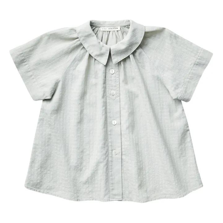 Soor Ploom Blouse Coton Bio Texturée Lenu | Bleu gris