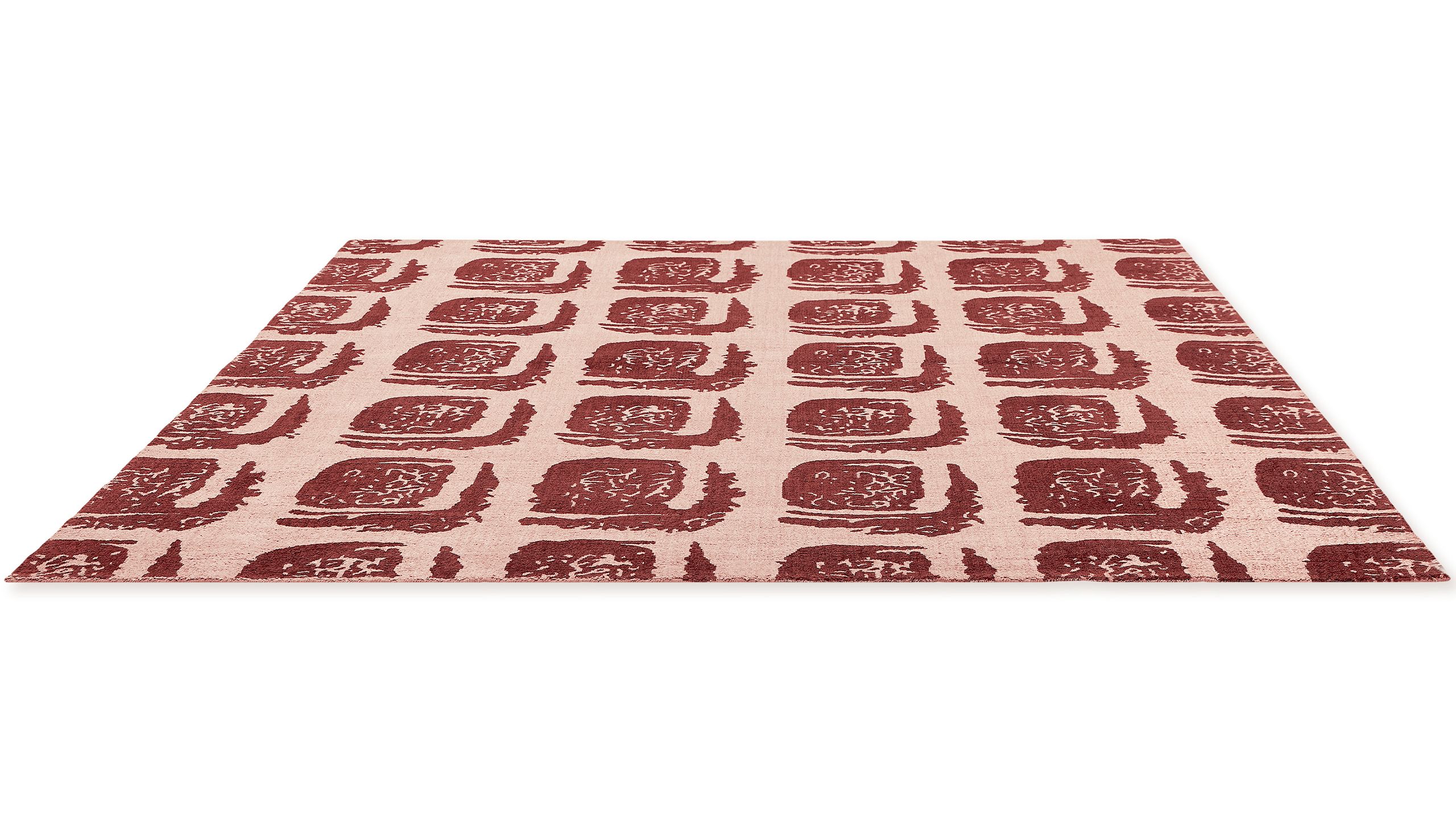 Vloerkleed Red 163003 Woodblock
