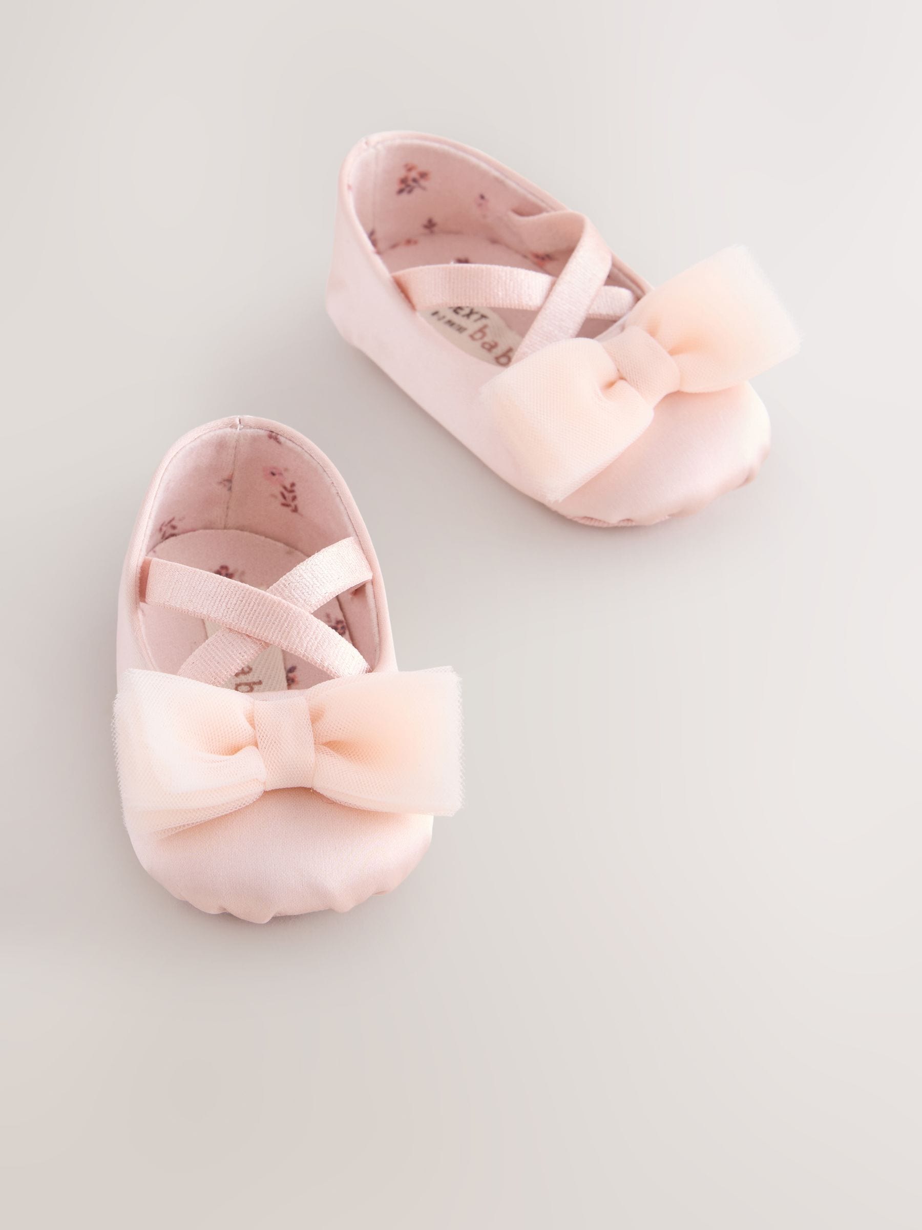 Roze - Feestelijke babyschoenen met strik (0-18mnd)