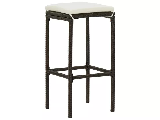 Ensemble de bar 3 pcs Résine tressée Marron