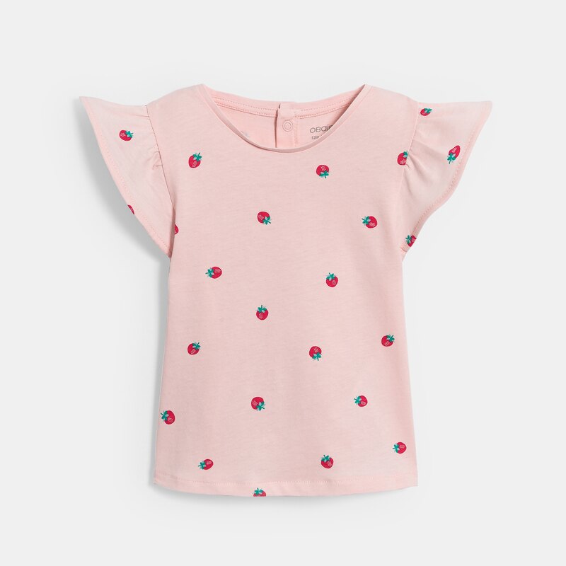 T-shirt à pois rose bébé fille Rose